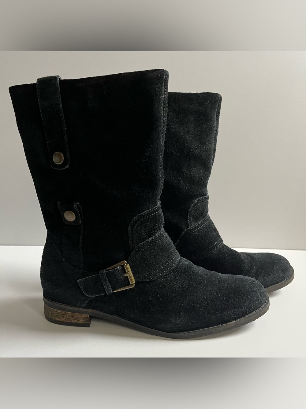 Indigo by Clarks Annie Laurie Black Suede Boots (Style #32856)